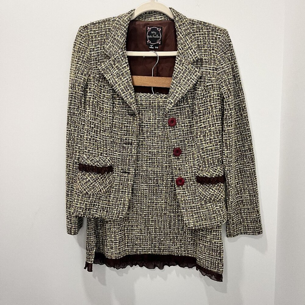 Y2K‎ Era My Michelle Tweed Style Blazer and Skirt Size Women/Juniors Size 9/10